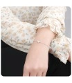 CZ Stone with Shell Silver Bracelet BRS-550-RO-GP